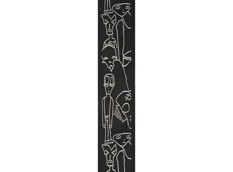 Planet Waves 50JS05 50mm Satriani "Silver Sketches" Strap' 